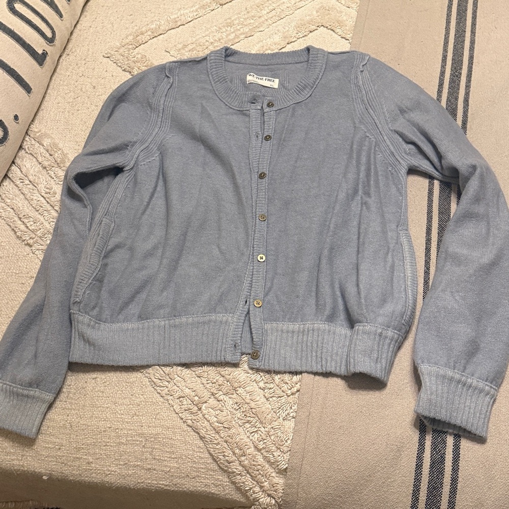 We The Free grey wool Knit Cardigan Sz xl